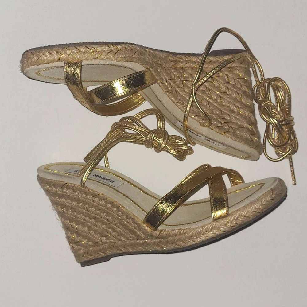 Steve Madden Python Gold Wedge - image 2